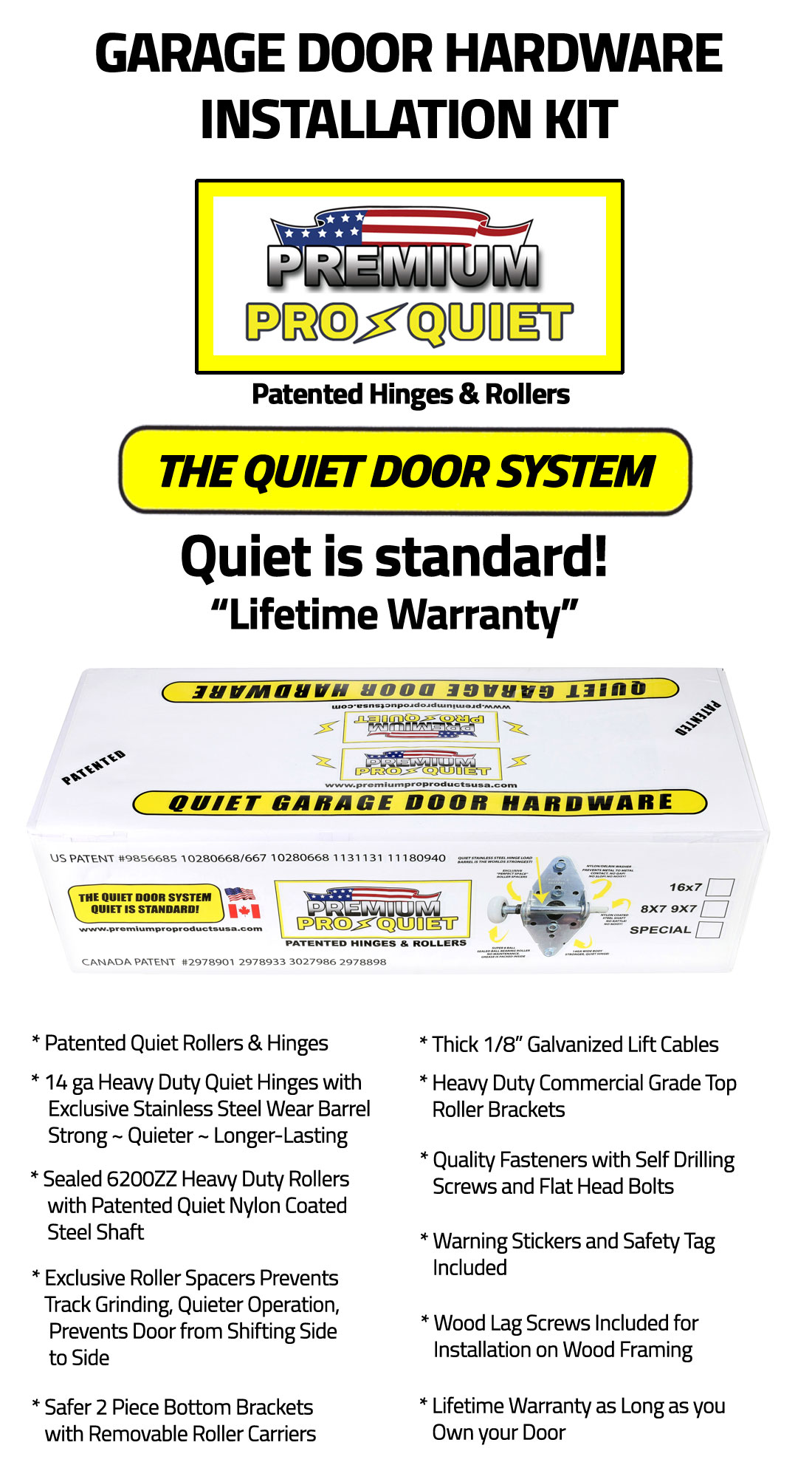 Premium Pro Quiet Garage Door Hardware