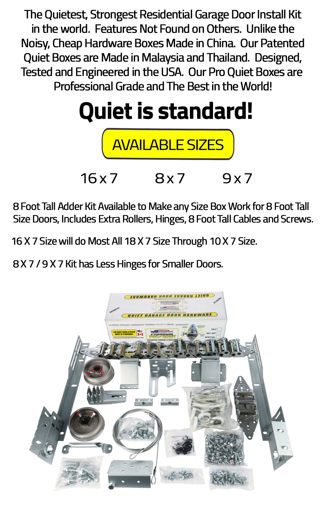 Premium Pro Quiet Garage Door Hardware